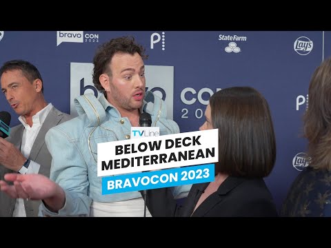 El elenco mediterráneo de debajo de la cubierta llama a Kyle: "Definitivamente NO somos amigos" |  BravoCon 2023