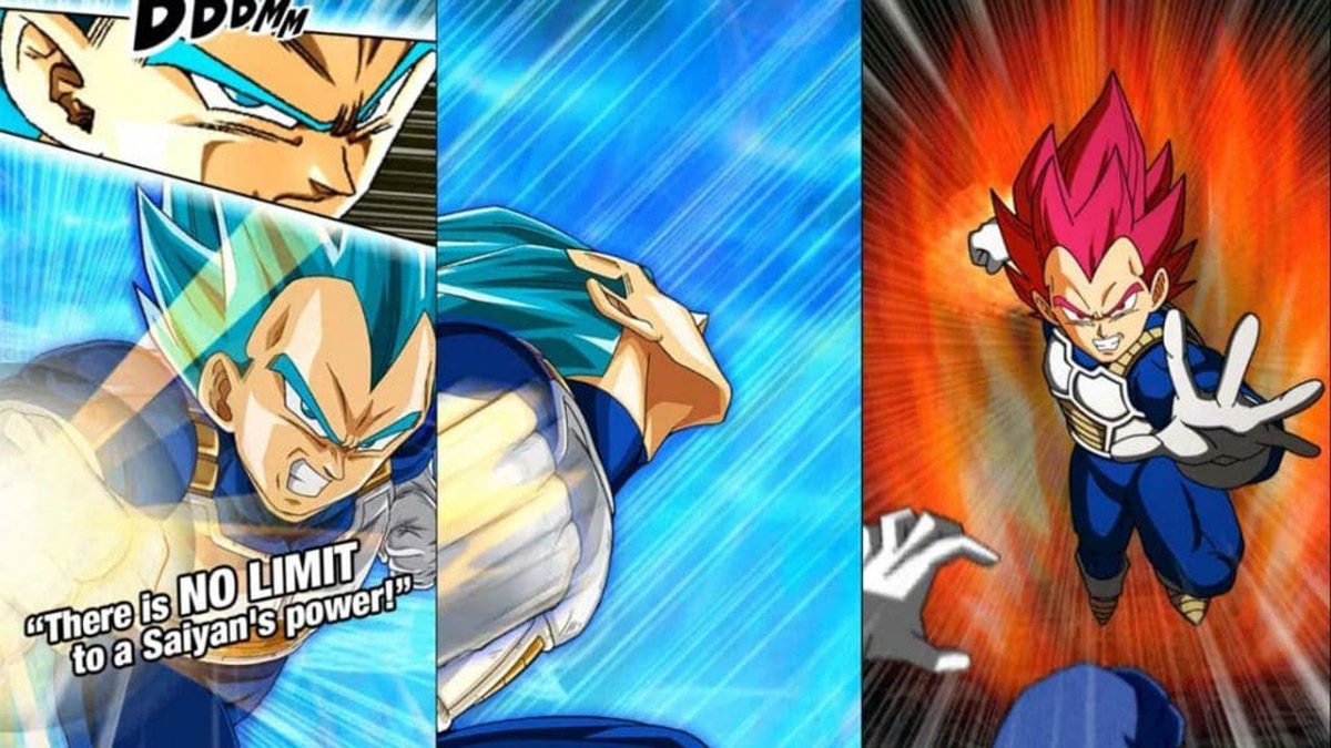 Dragon Ball Z Dokkan: Transforming Vegeta card's super attacks shown for global/JP battle game