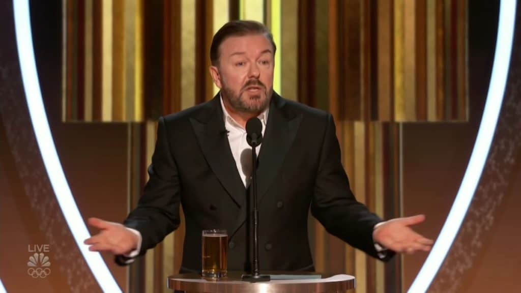Ricky Gervais' Golden Globes opening monologue takes aim at Hollywood