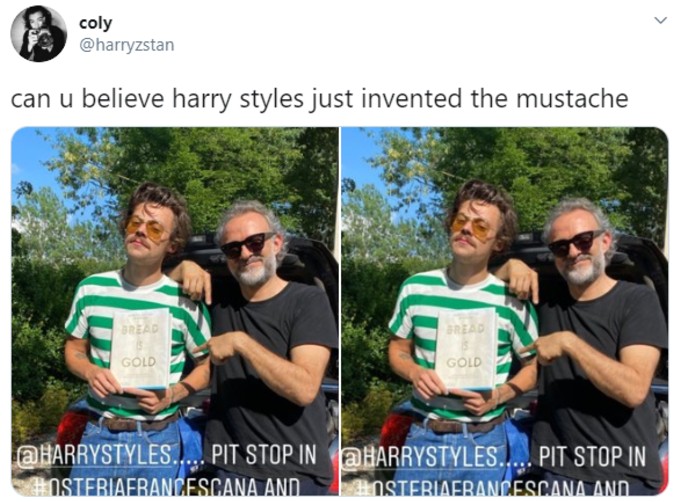 29+ Harry Styles 2020 Mustache Italy Pics