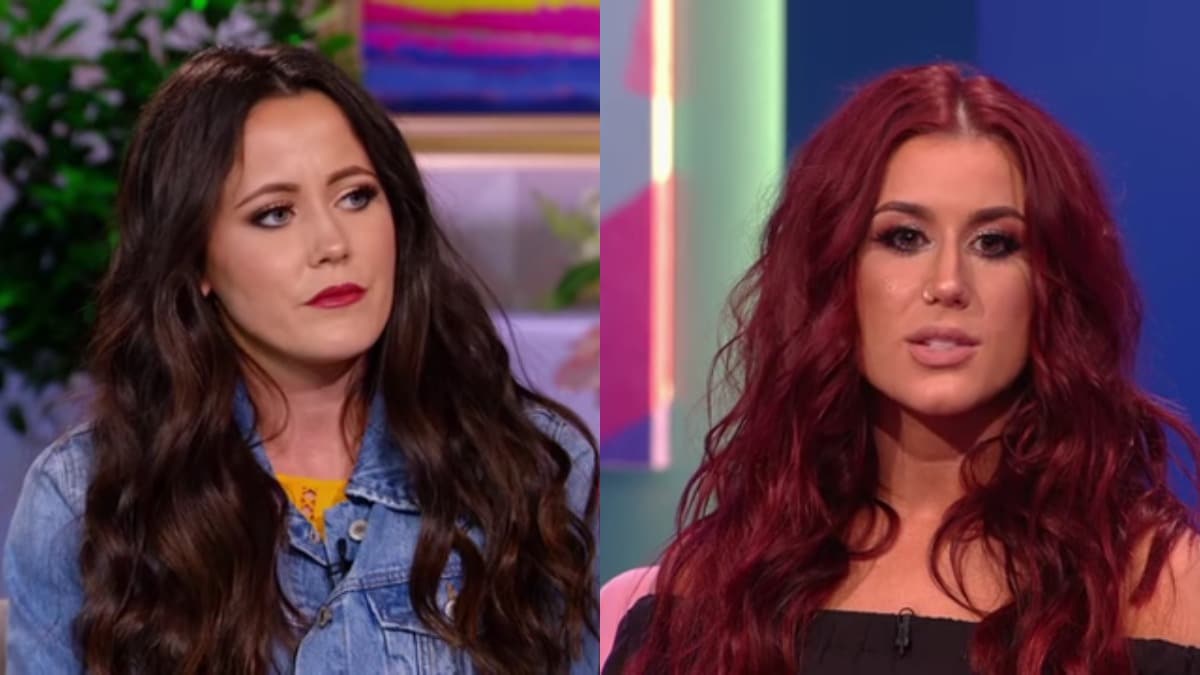 Jenelle Evans and Chelsea Houska at the Teen Mom 2 reunion.