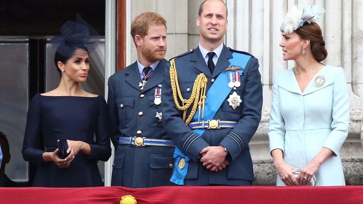 Prince Harry, Prince William, Kate Middleton, and Meghan Markle.