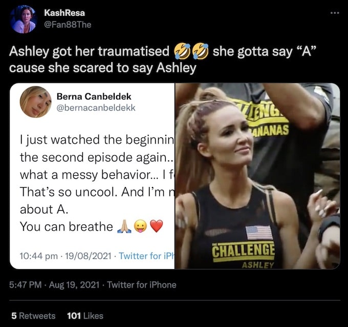 The Challenge Season 37 Rookie Fires Back At Castmate Ashley Mitchell ...