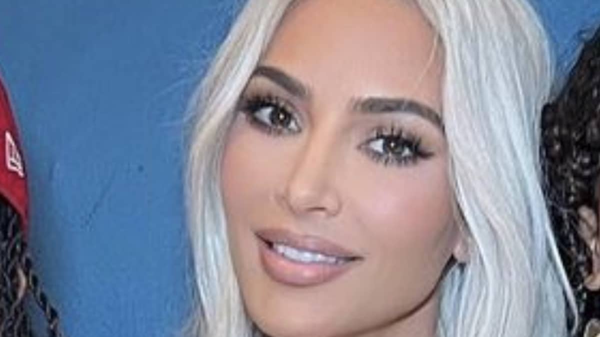 Kim Kardashian stuns in sheer metallic dress for NYFW