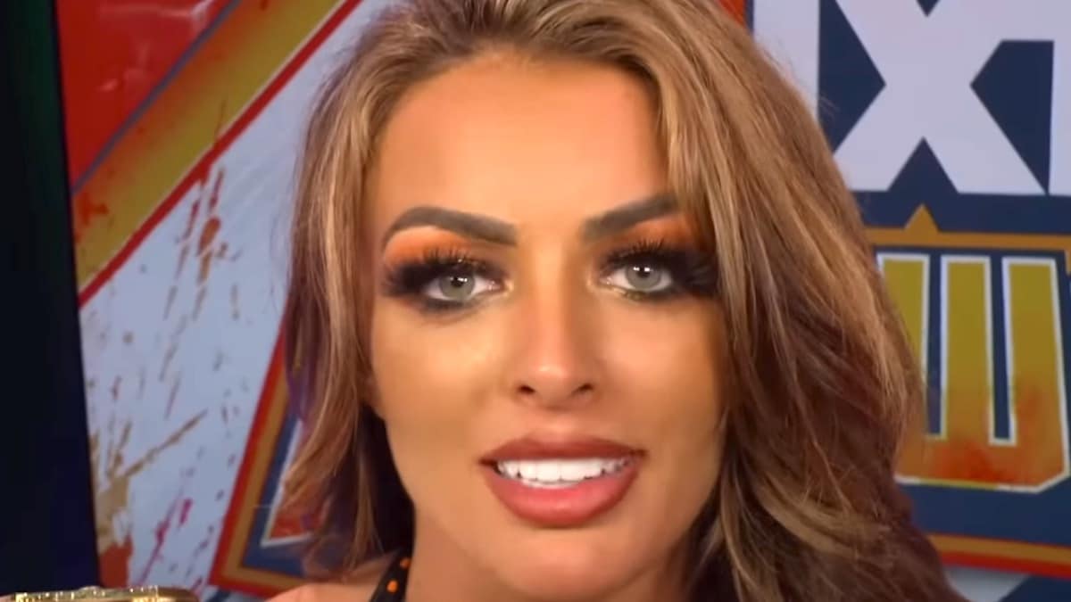 wwe star mandy rose appears backstage during WWE NXT Heatwave