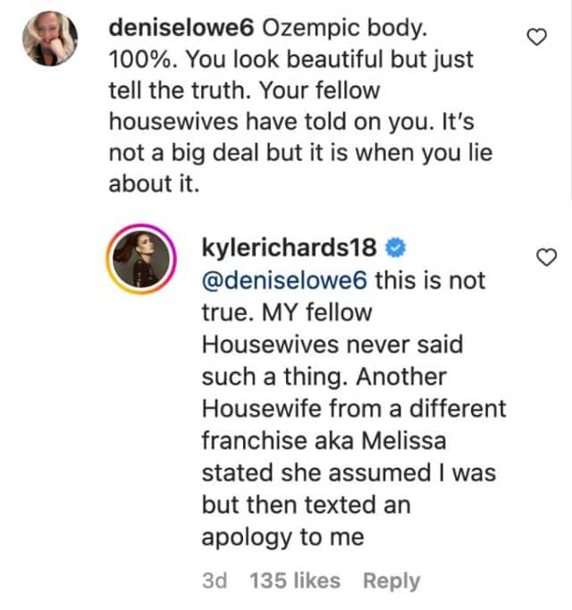 Rhonj Melissa Gorga Denies Saying Kyle Richards Was On Ozempic