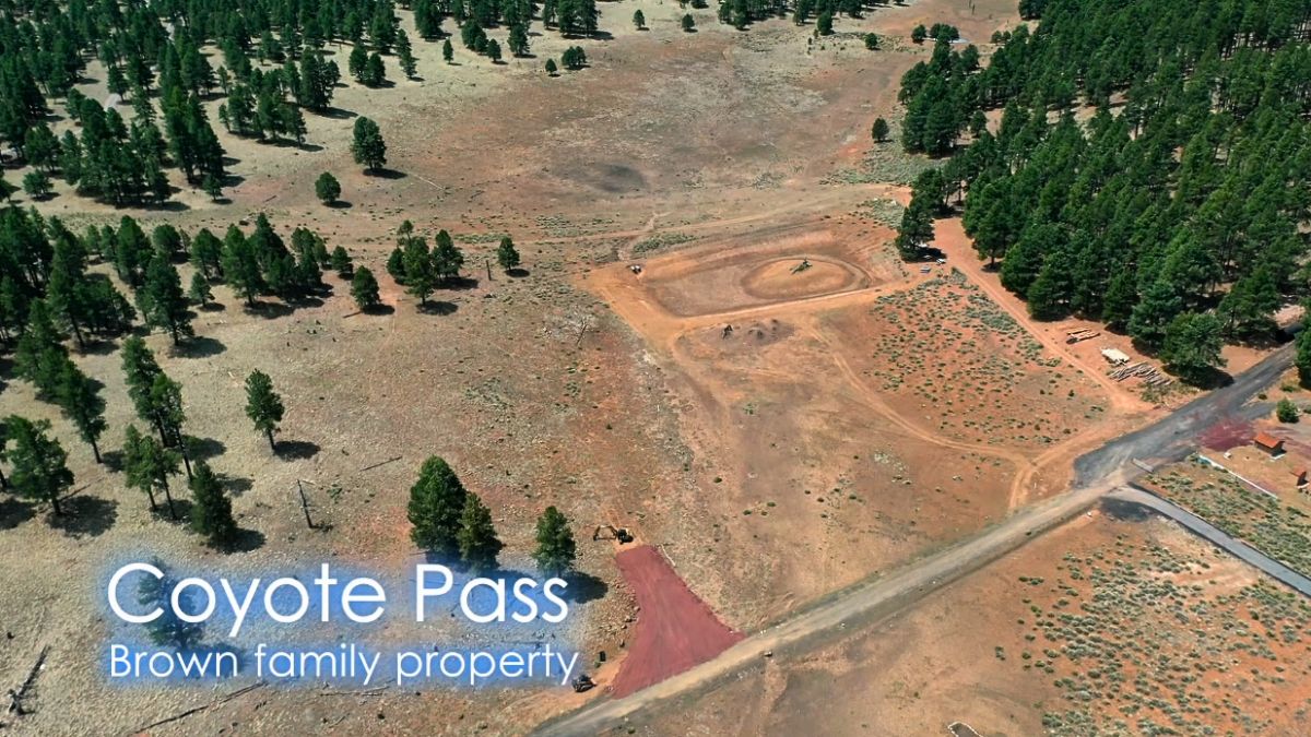 the brown family's property at coyote pass in flagstaff, arizona