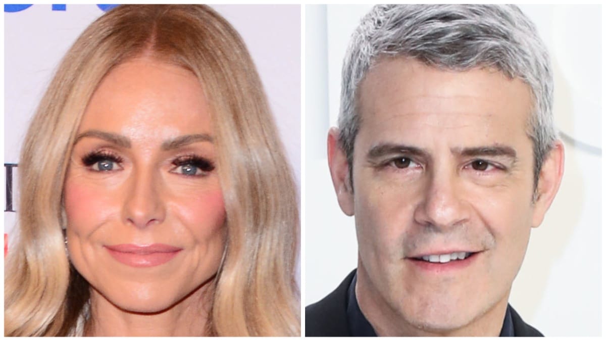Kelly Ripa and Andy Cohen at different events