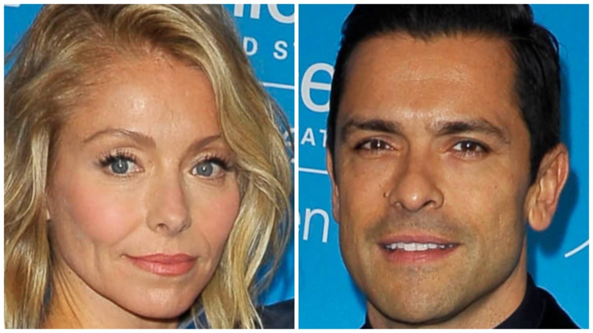 Kelly Ripa and Mark Consuelos at a red carpet event