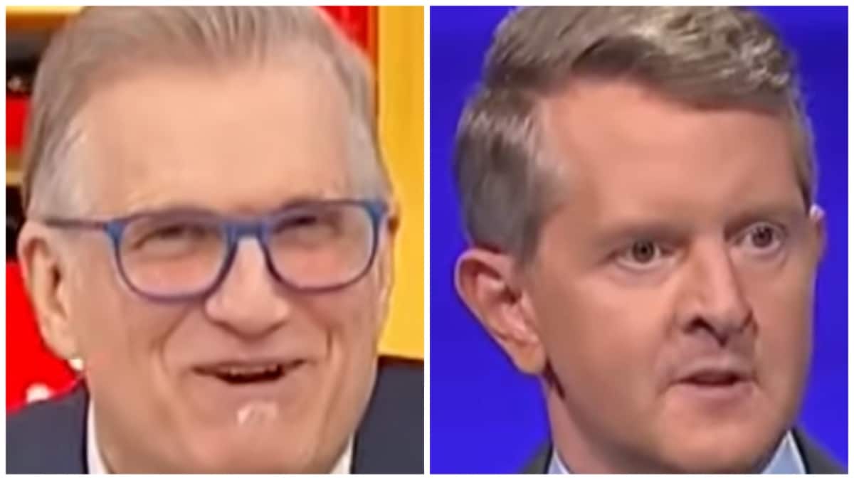 drew carey and ken jennings face shots from the price is right and jeopardy
