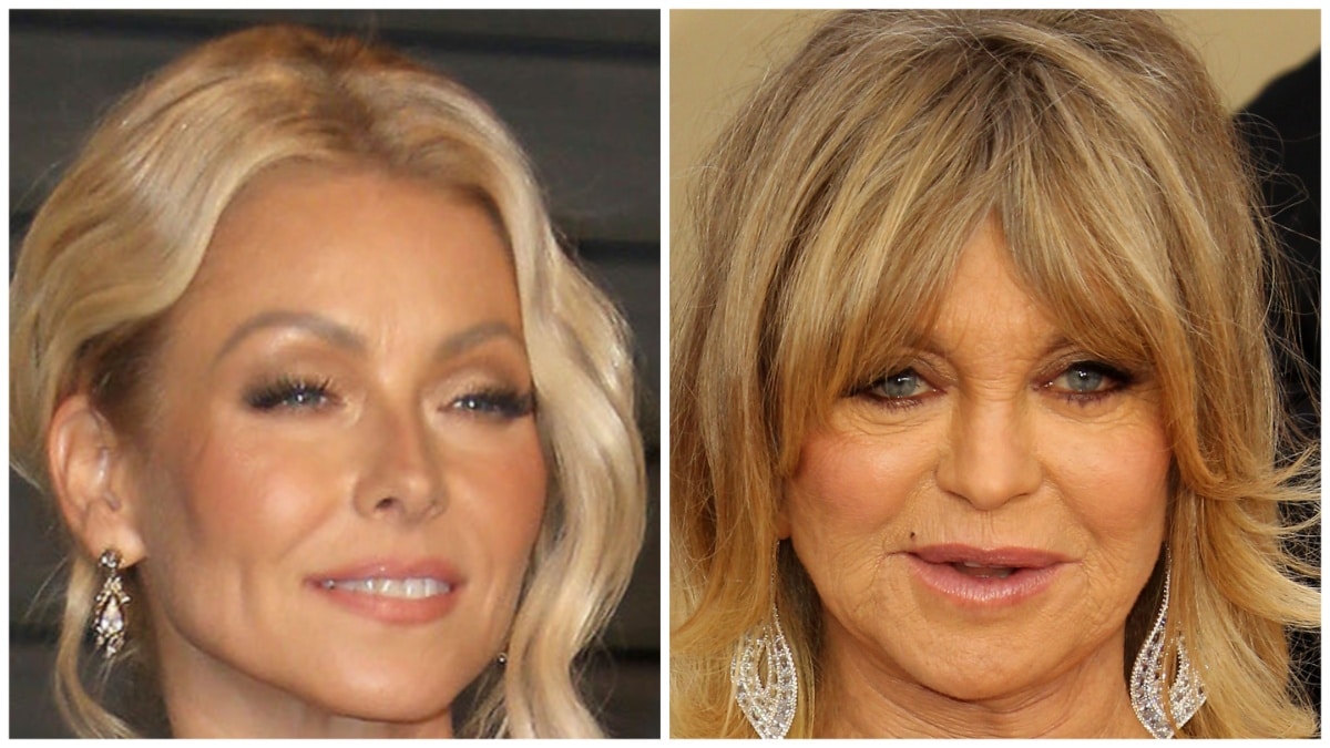 Kelly Ripa and Goldie Hawn at different events
