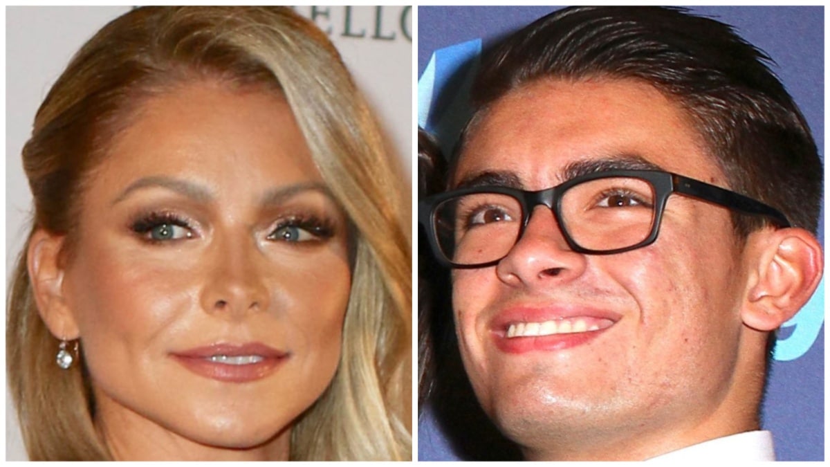 Kelly Ripa and her son Michael Consuelos at separate events