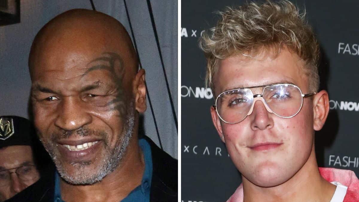 Mike Tyson and Jake Paul on the red carpet