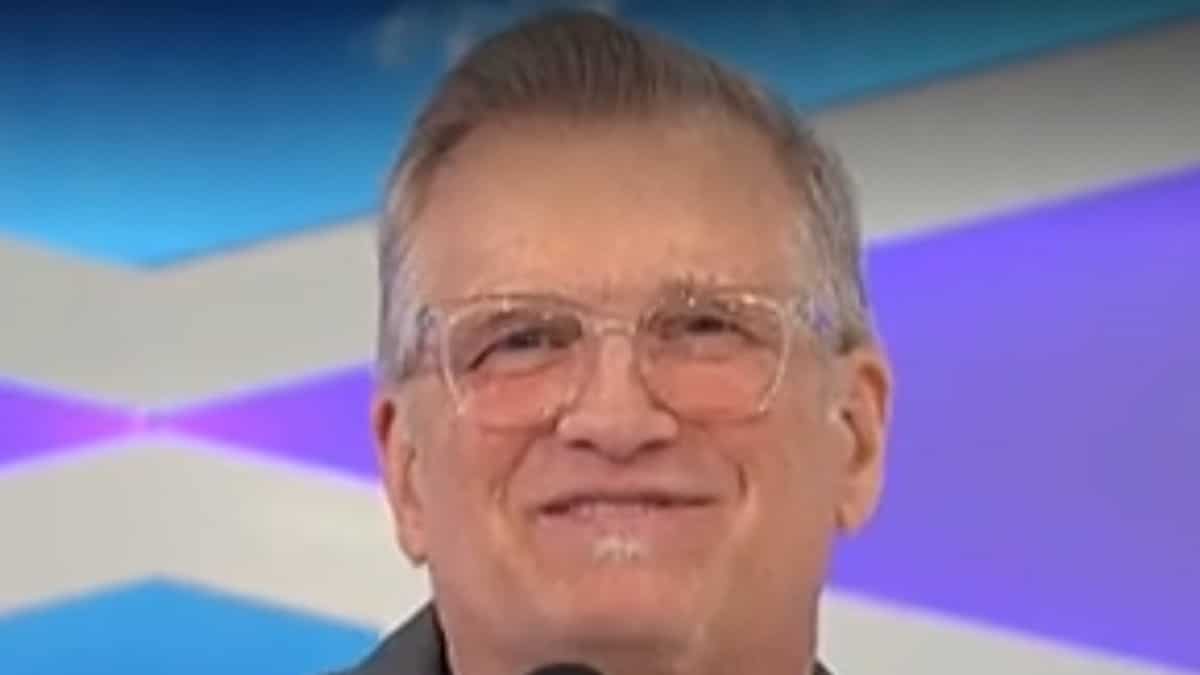 the price is right host drew carey face shot during june 2024 episode