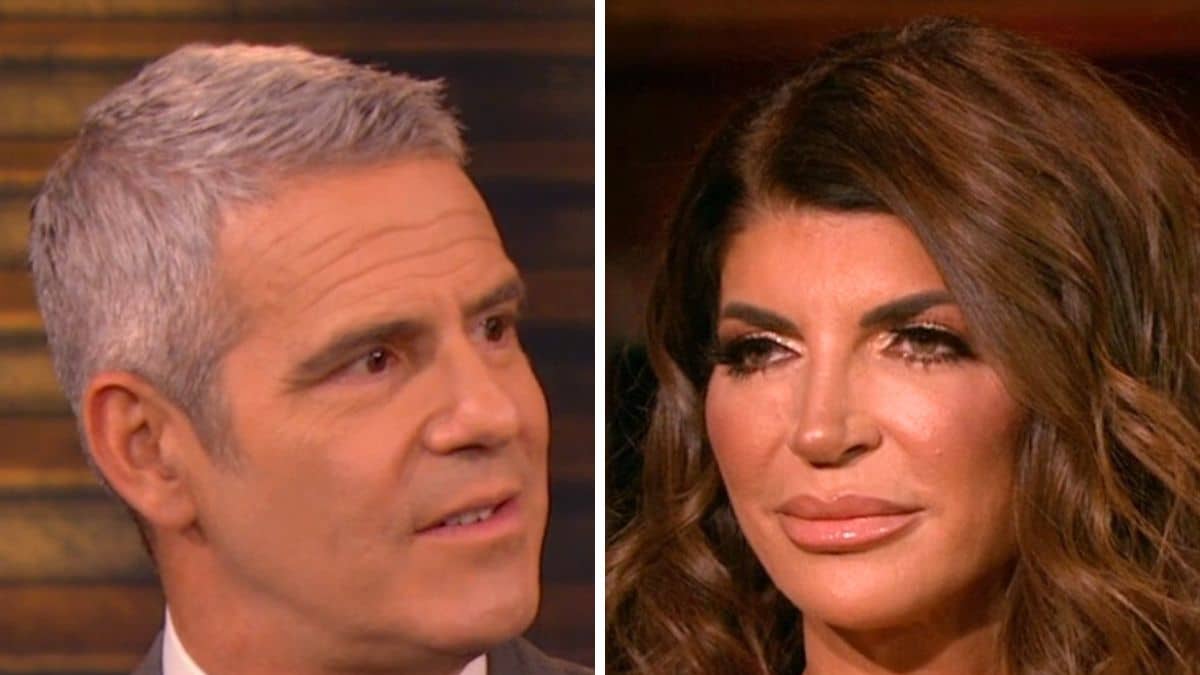 Andy Cohen and Teresa Giudice at RHONj Season 13 reunion