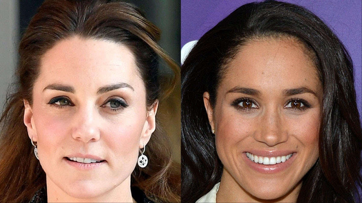 Kate Middleton and Meghan Markle at different events