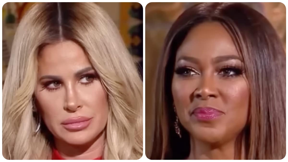 Kim Zolciak and Kenya Moore on The Real Housewives of Atlanta.