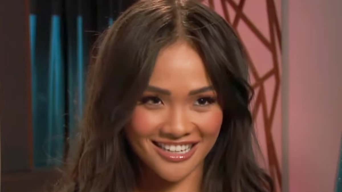 Jenn Tran hands out the first impression rose on The Bachelorette