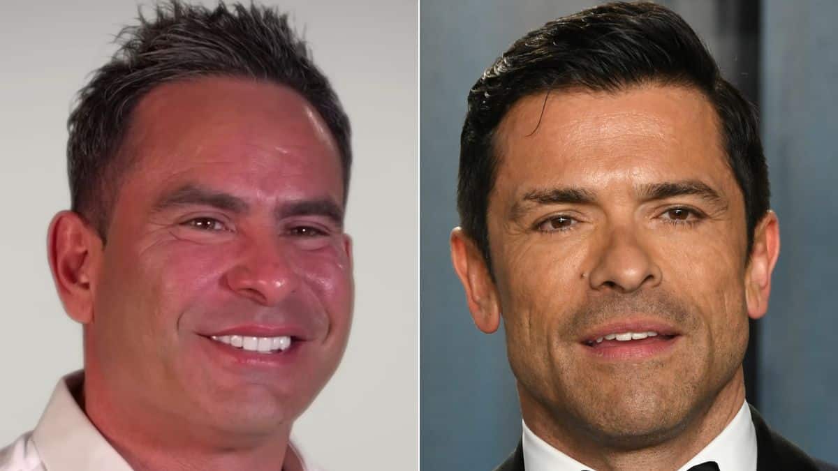 RHONJ star Luis Ruelas; Mark Consuelos at the 2020 Vanity Fair Oscar Party