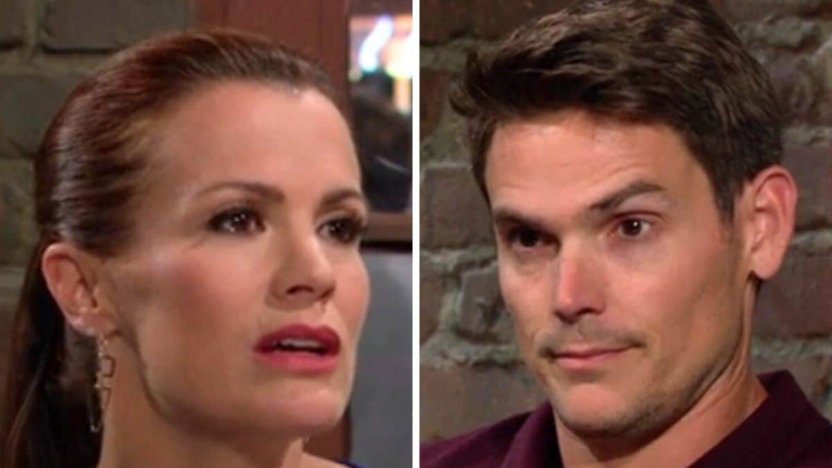 Melissa Claire Egan as Chelsea and Mark Grossman as Adam on Y&R.