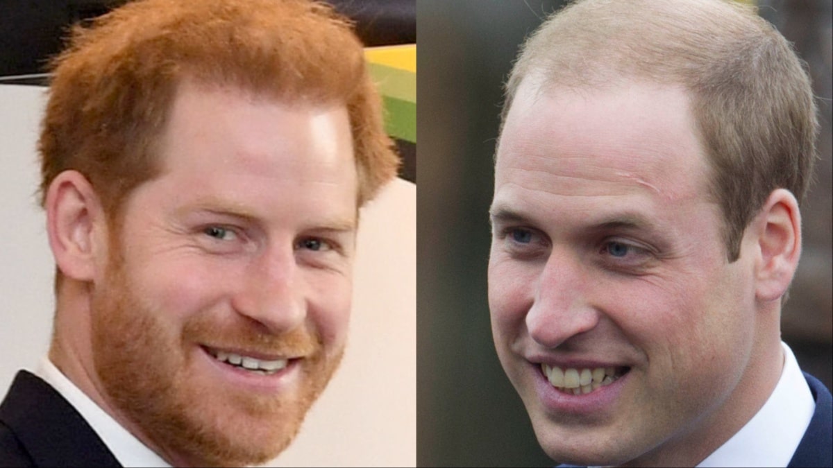 Prince Harry and Prince William at different events