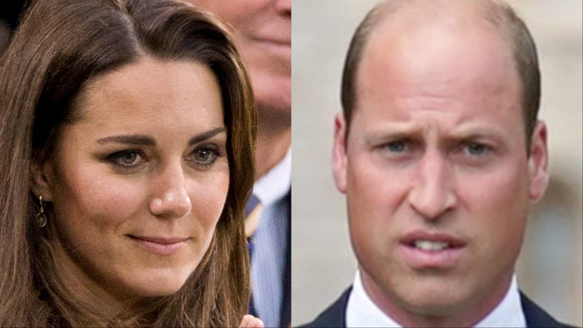 Kate Middleton and Prince William at separate events