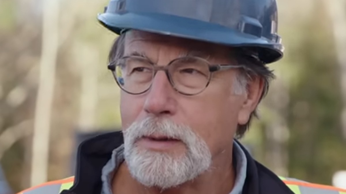 Rick Lagina in a hard hat on Oak Island