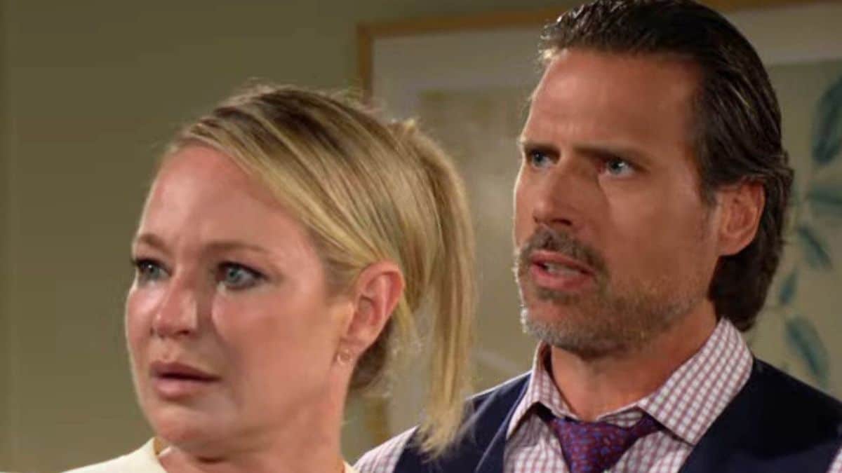 Sharon Case as Sharon and Joshua Morrow as Nick on Y&R