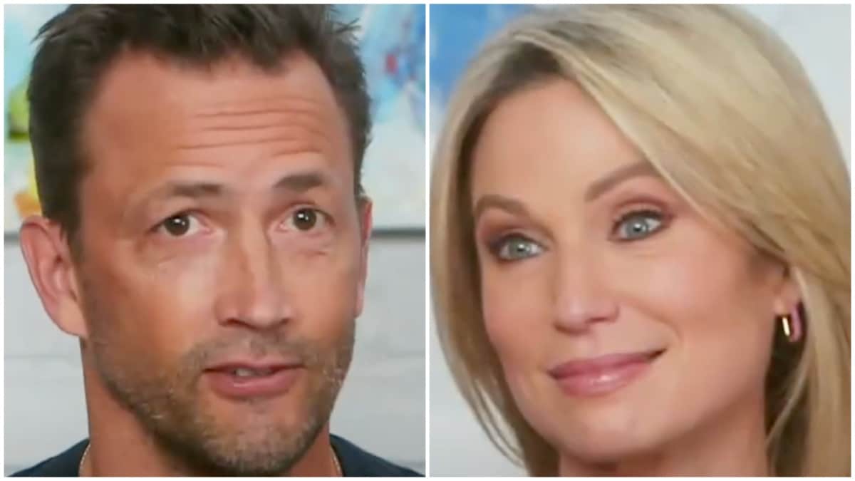 andrew shue and amy robach face shots from abc gma3 episode