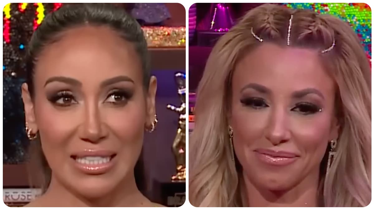 Melissa Gorga and Danielle Cabral on WWHL.