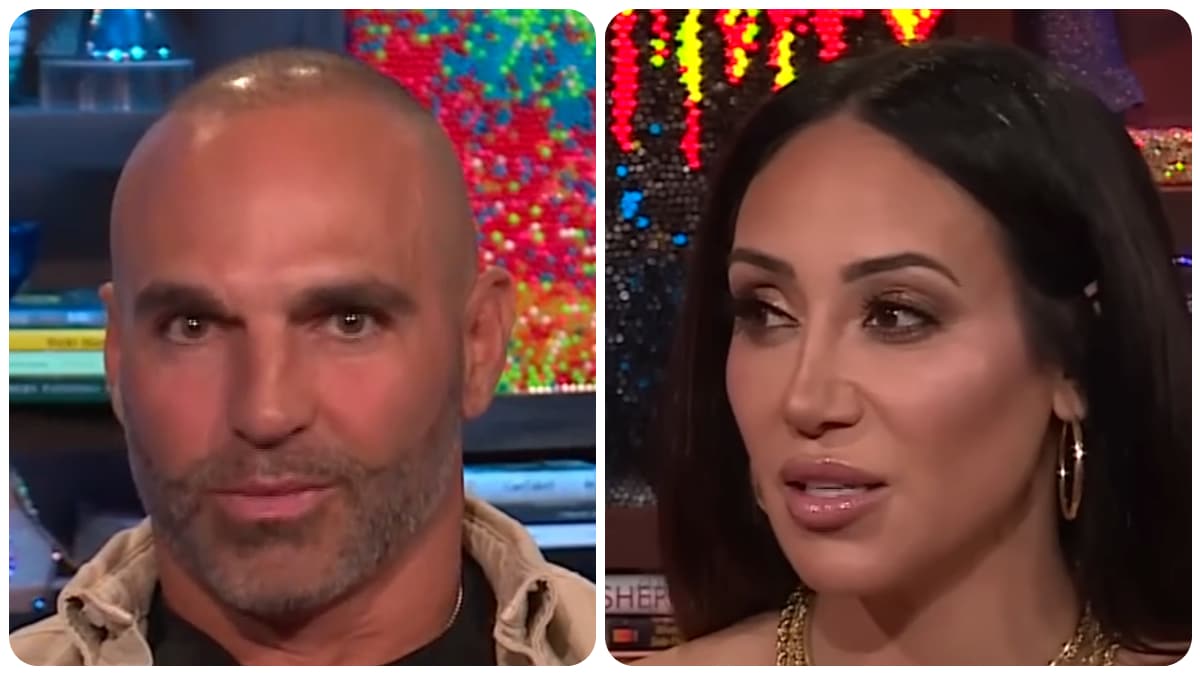 Joe Gorga and Melissa Gorga on WWHL.