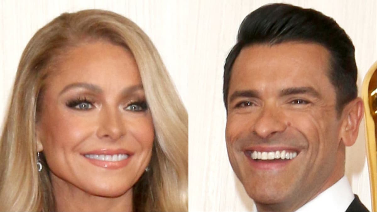 Kelly Ripa and Mark Consuelos at a red carpet event