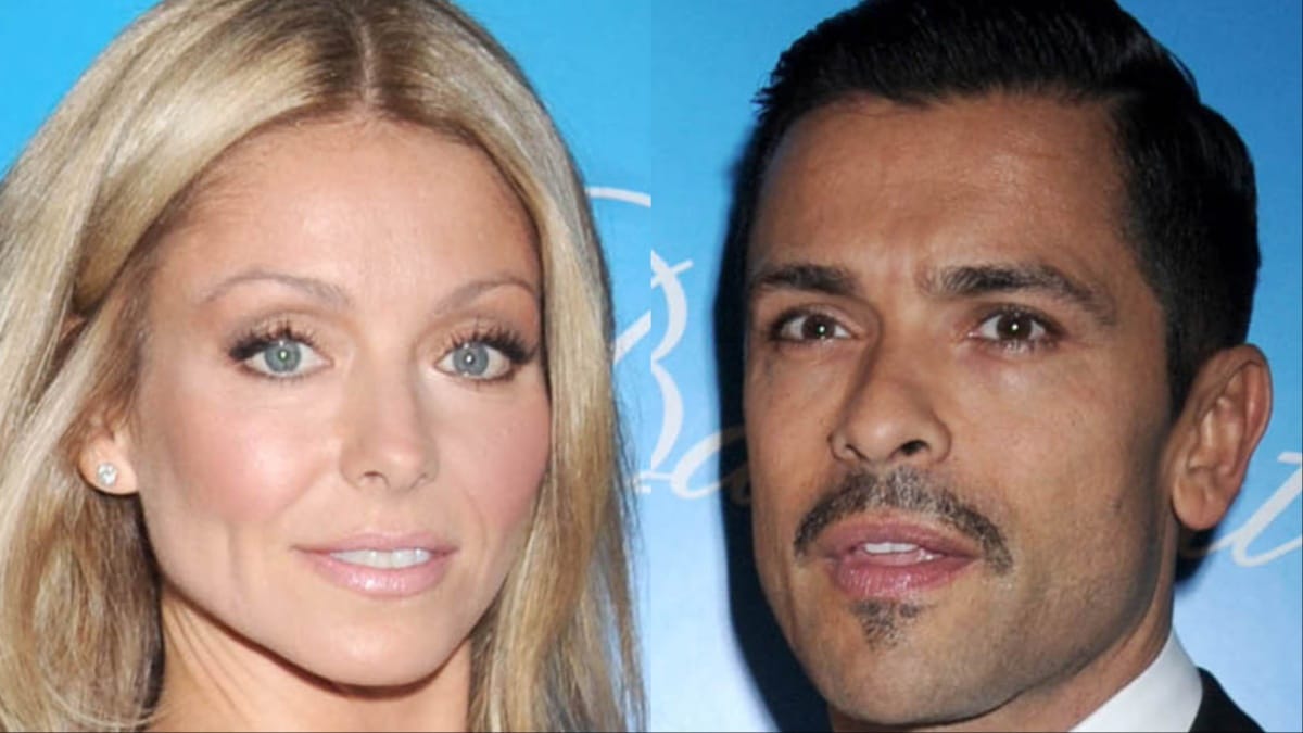 Kelly Ripa and Mark Consuelos at a red carpet event