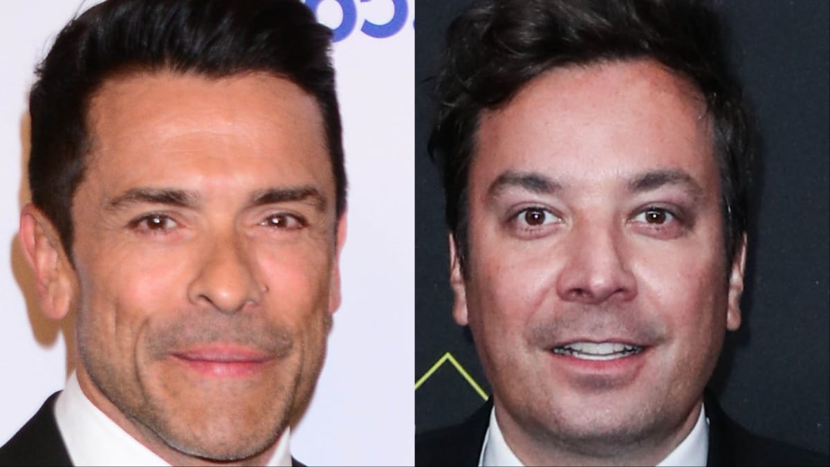 Mark Conseulos and Jimmy Fallon at different events