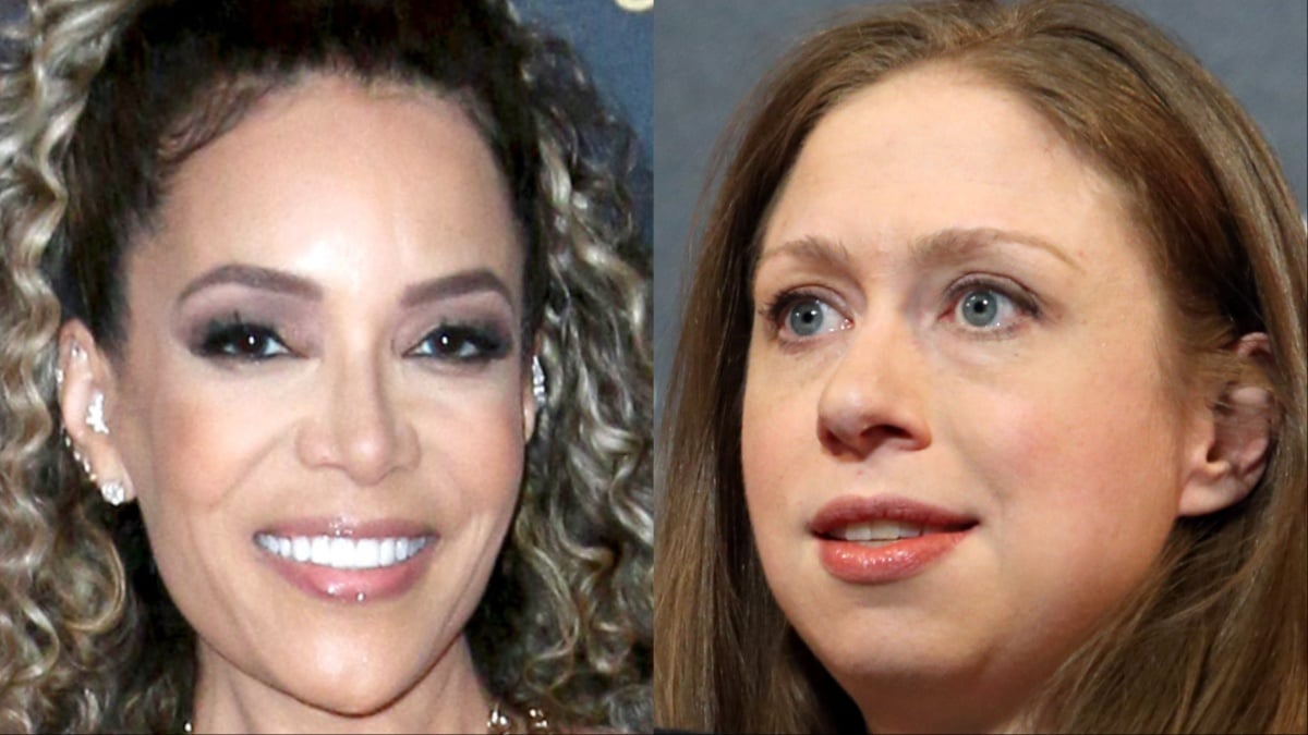 Sunny Hostin and Chelsea Clinton at different events