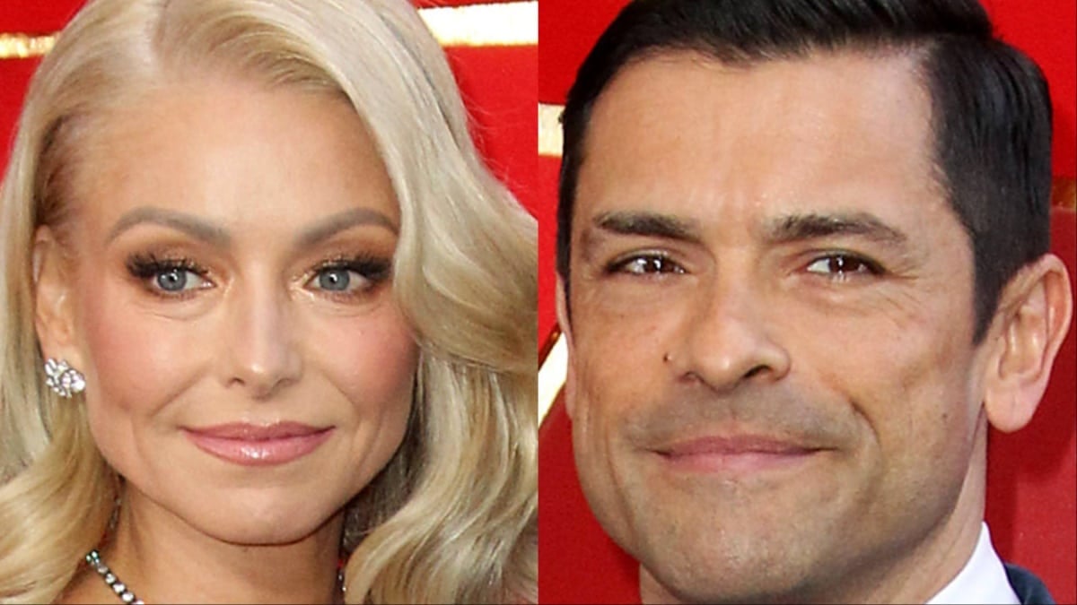 Kelly Ripa and Mark Consuelos at a red carpet event