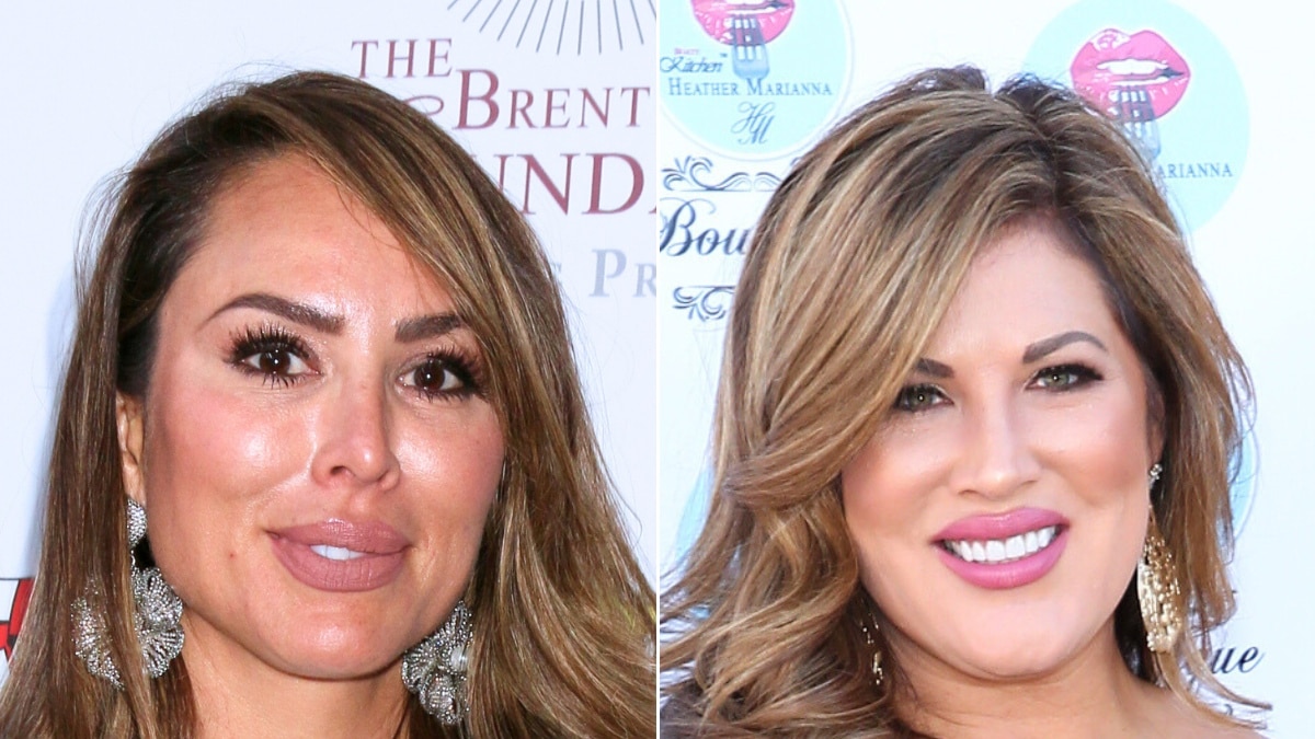 Kelly Dodd at the Brent Shapiro Foundation Summer Spectacular, 2018; Emily Simpson at the grand opening of Beauty Kitchen Boutique, 2018