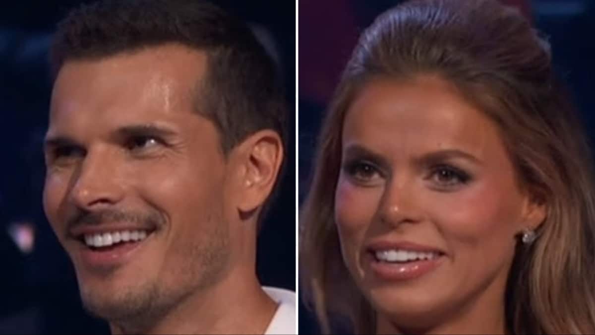 brooks nader and gleb savchenko face shots from dwts season 33 week 2