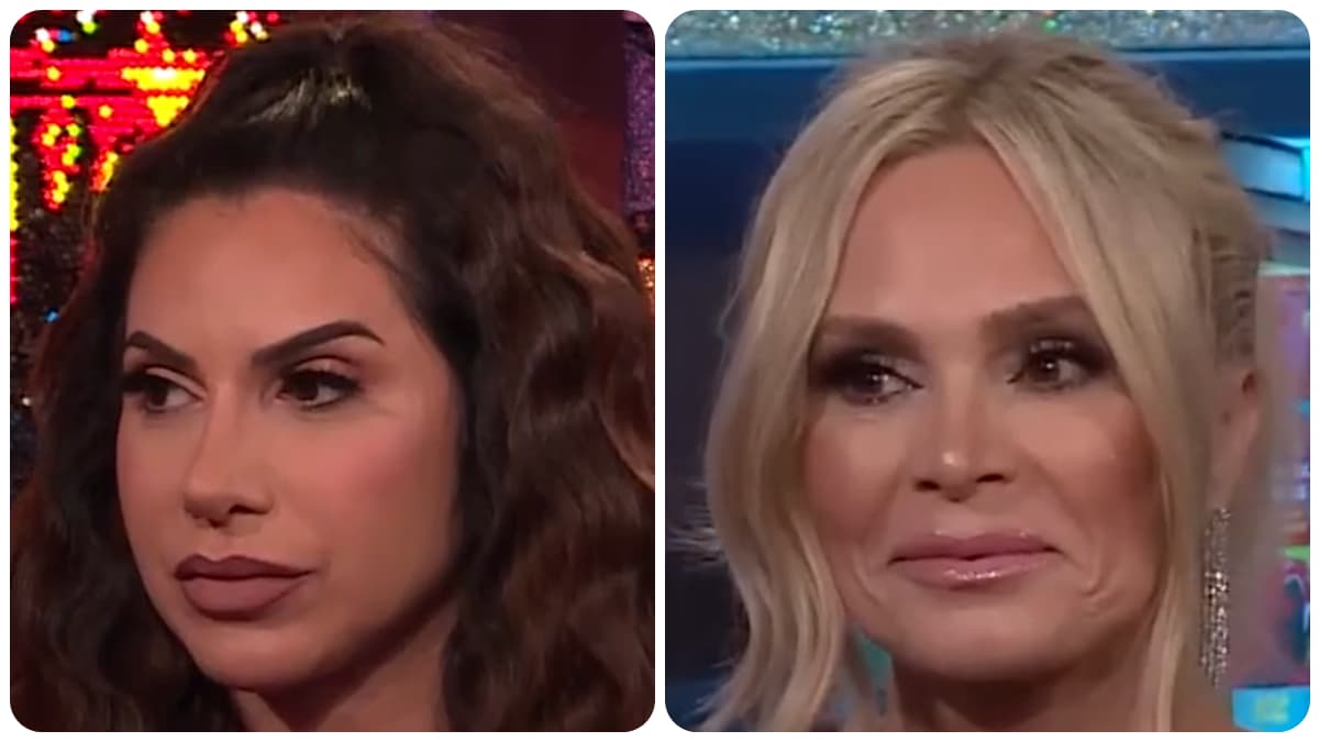 Jennifer Aydin and Tamra Judge on WWHL.