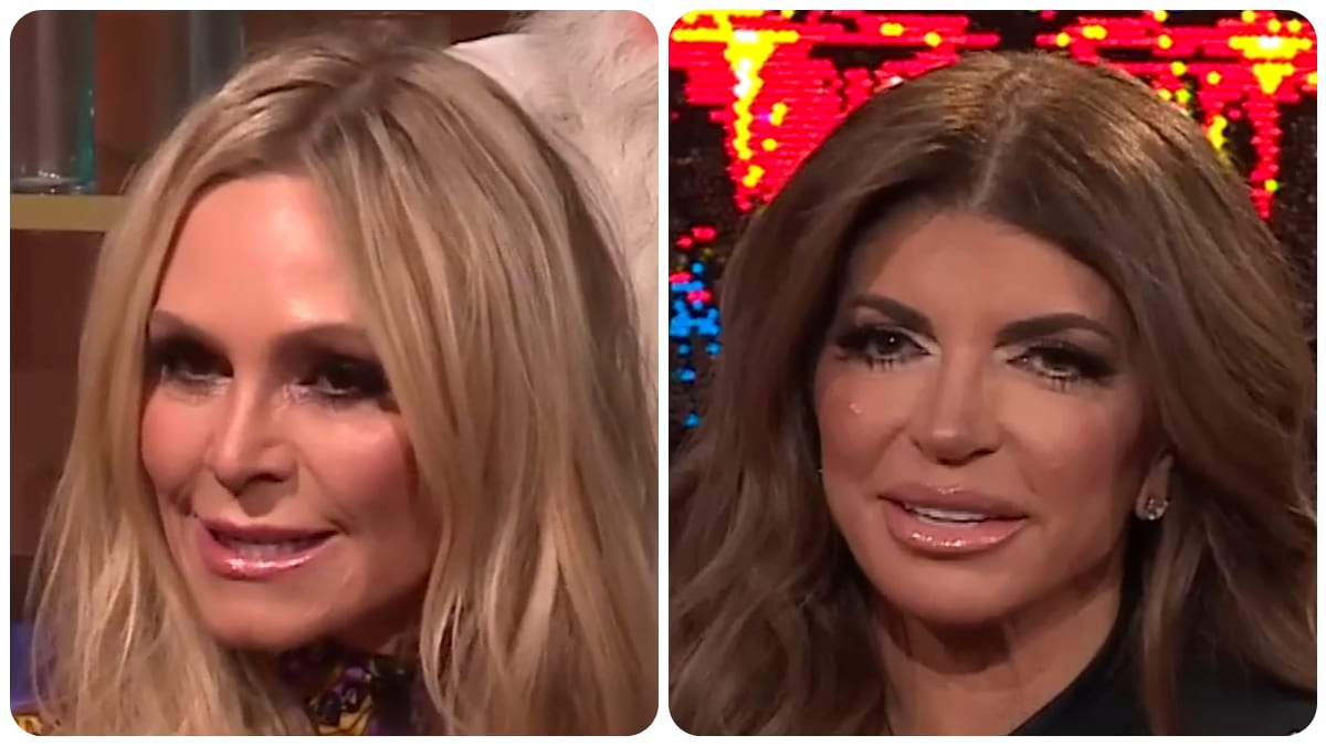 Tamra Judge and Teresa Giudice on WWHL.