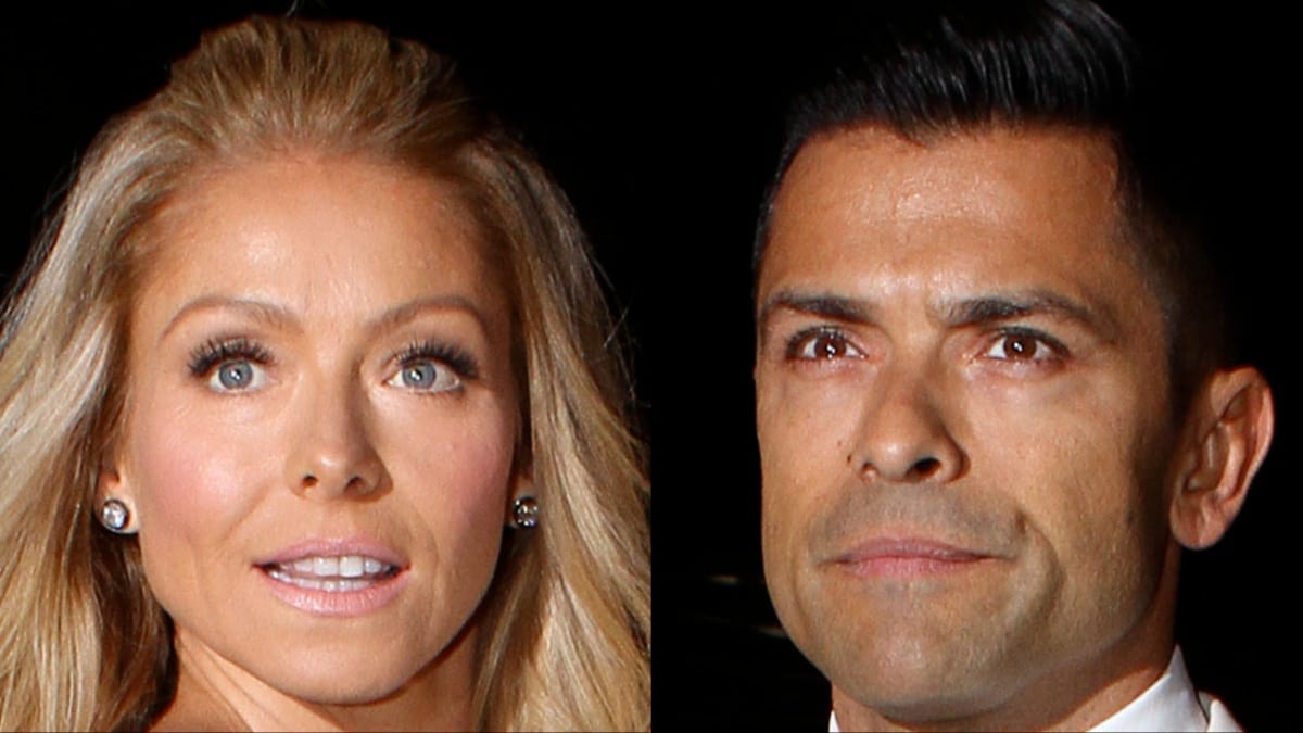 Kelly Ripa and Mark Consuelos on at a red carpet event