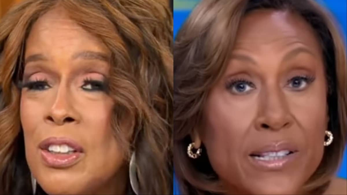 gayle king and robin roberts face shots from cbs mornings and good morning america on abc