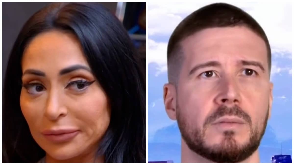 Angelina Pivarnick and Vinny Guadagnino face shots from jersey shore family vacation on mtv