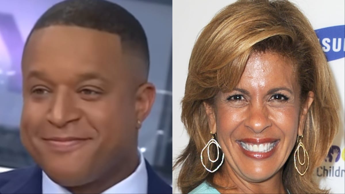 Craig Melvin and Hoda Kotb at different events