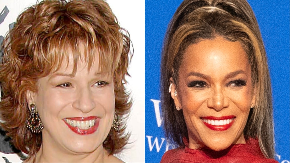 Joy Behar and Sunny Hostin at different events