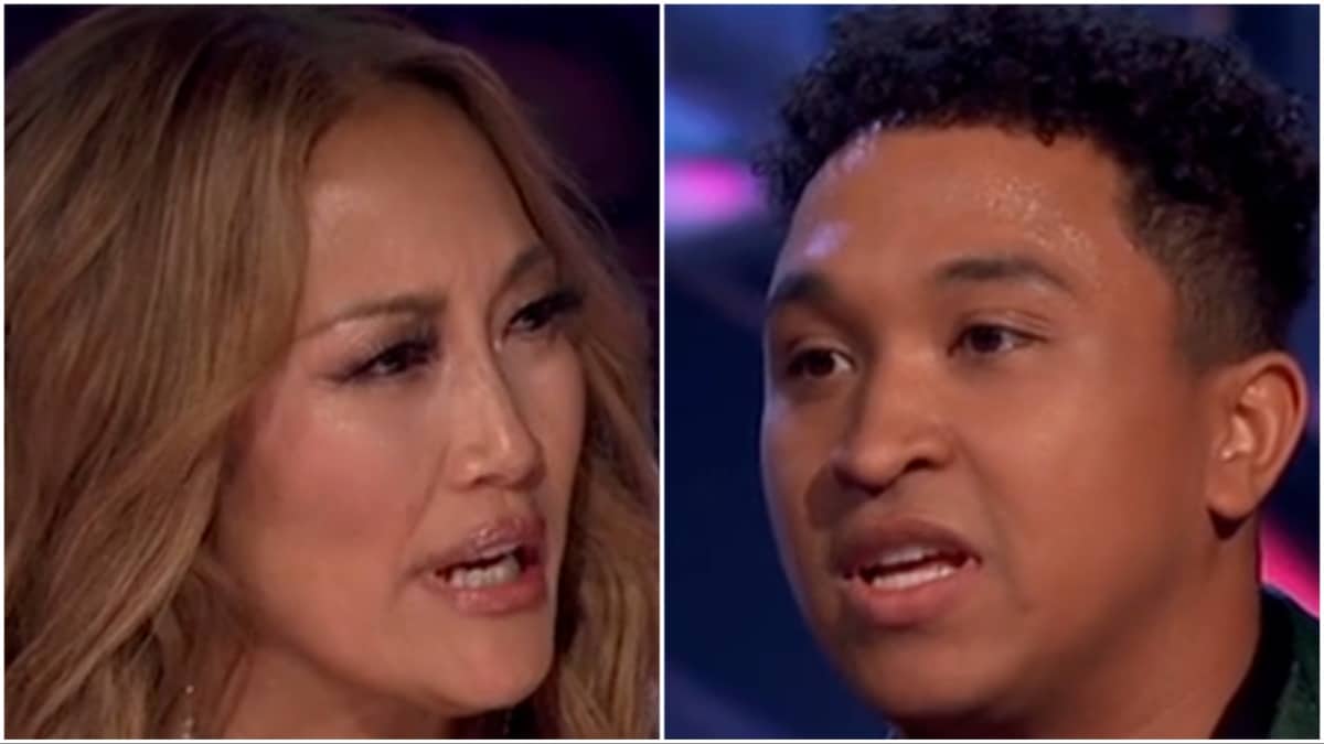 dwts judge carrie ann inaba and dancer brandon armstrong face shots from season 33