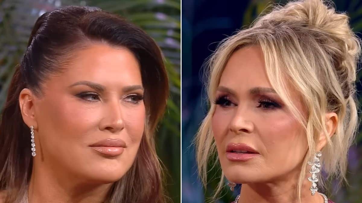 RHOC costars Emily Simpson and Tamra Judge reunion screenshot