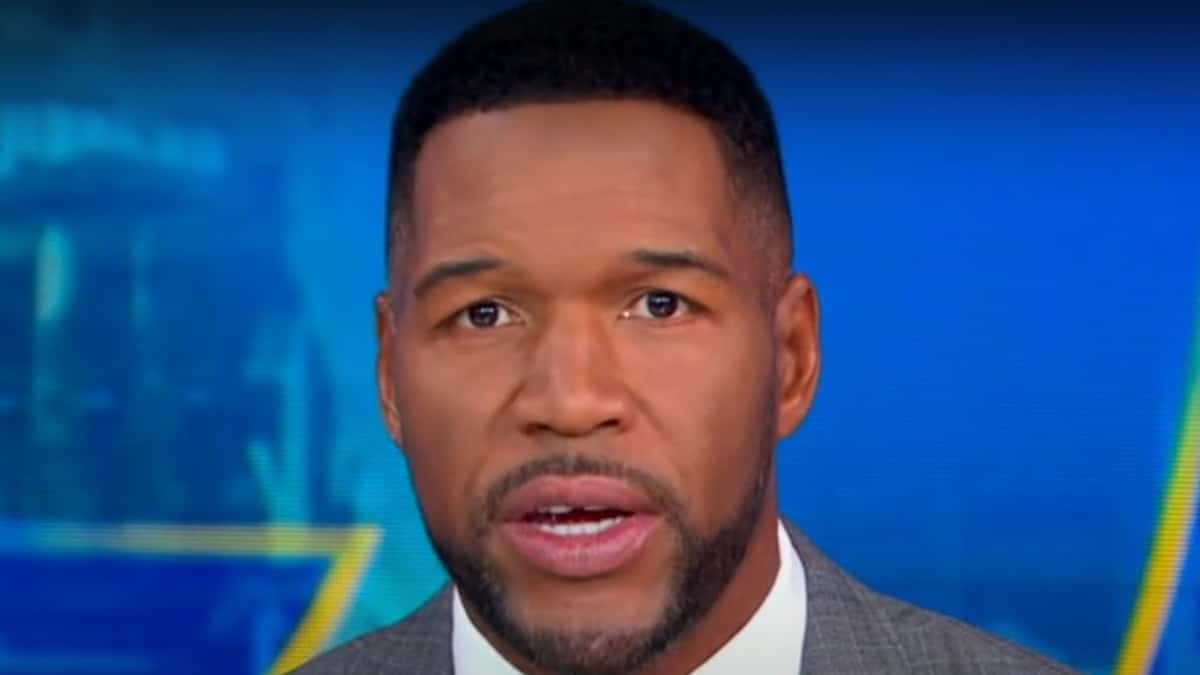 good morning america star michael strahan face shot