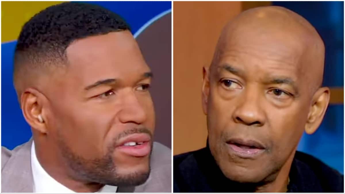 michael strahan and denzel washington gma face shots