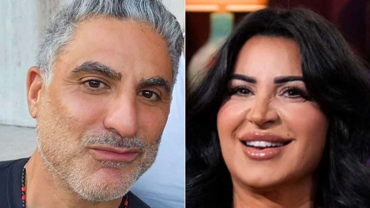 Reza Farahan Instagram selfie; Mercedes Javid BravoCon 2023 photo